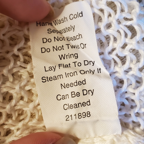 CAbi Ivory Bohemian Crochet Open Knit Tank Top Sweater Womens Size XS - Picture 14 of 14